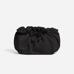 Stoney Clover Lane Black Bow Pouch – Nylon Cosmetic Clutch NWT
